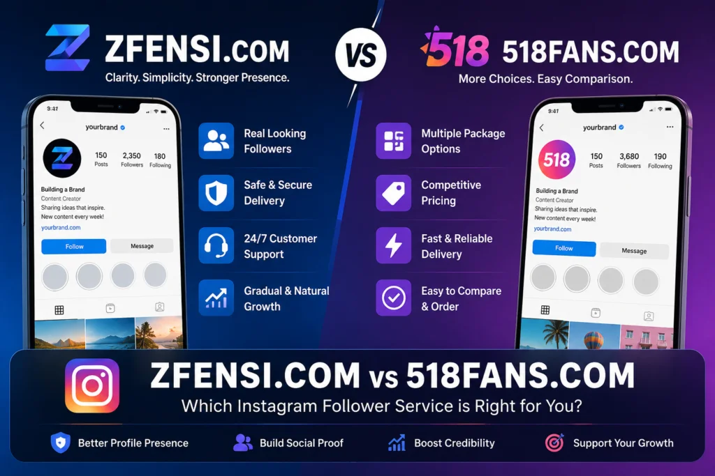 Best Sites to Buy Instagram Followers zfensi.com vs 518fans.com