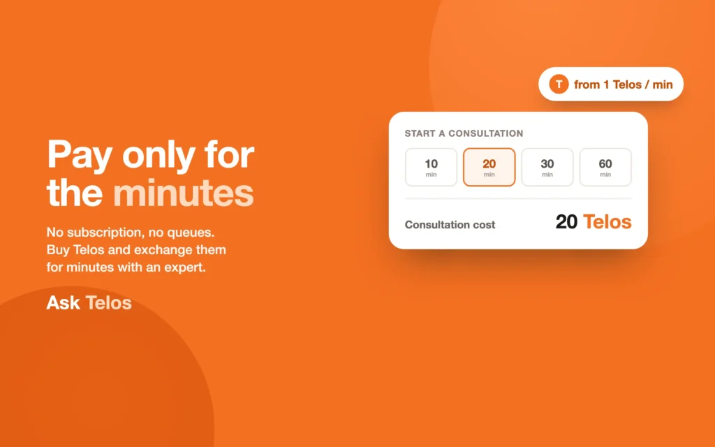 Micro-advice on demand: Ask Telos targets the gap between Google and a professional. How Ask Telos Works: AI Advice by the Minute